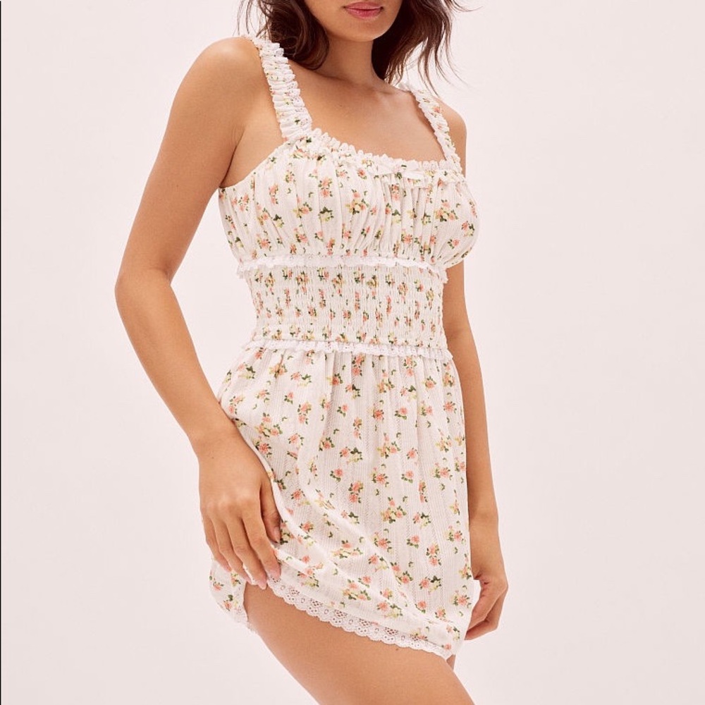 For Love & Lemons - Pointelette Floral Mini Dress